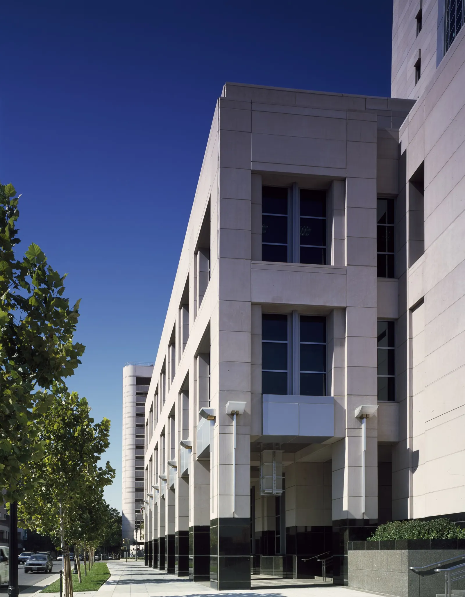 The federal courthouse building in downtown Long Beach